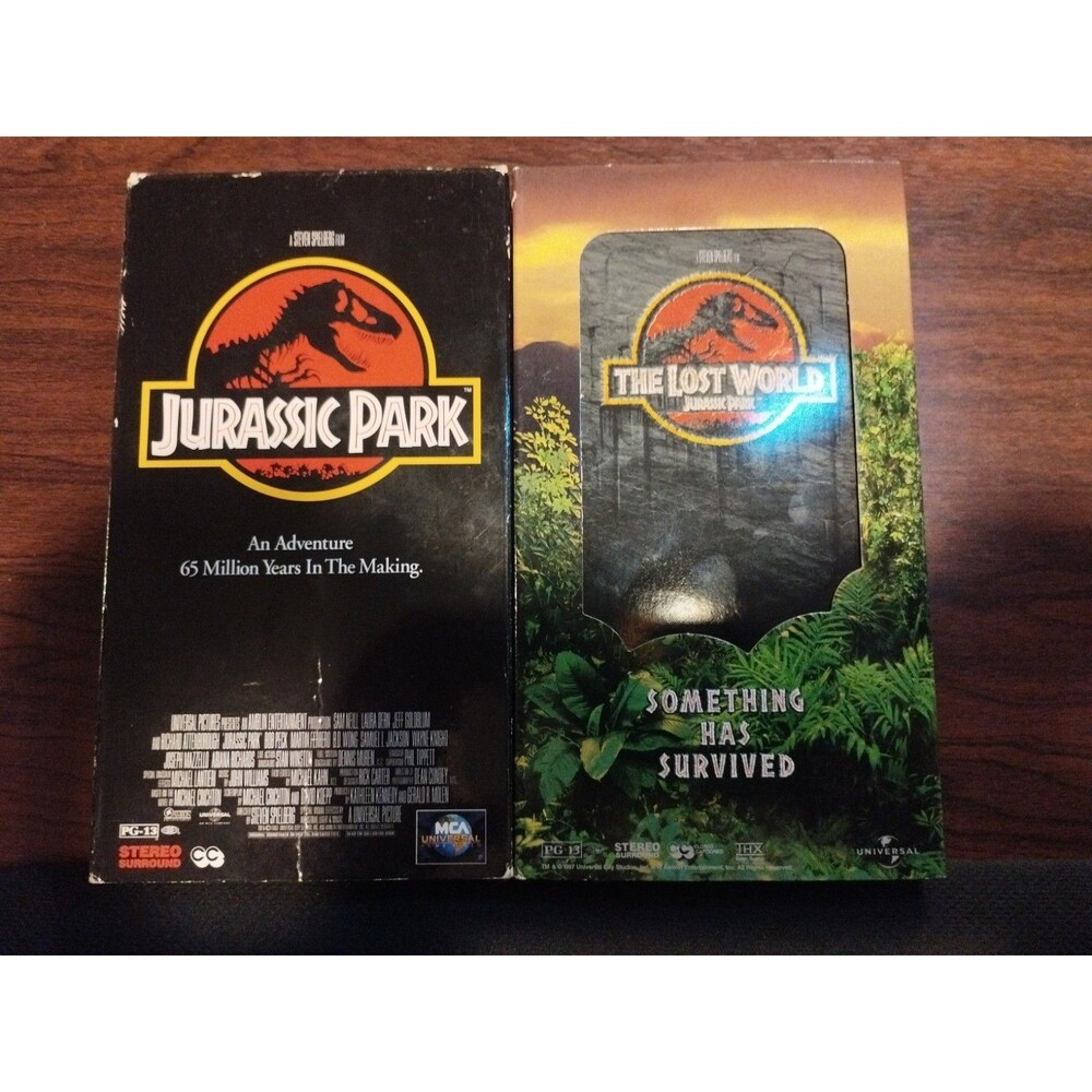 Jurassic Park & The Lost World VHS Lot
